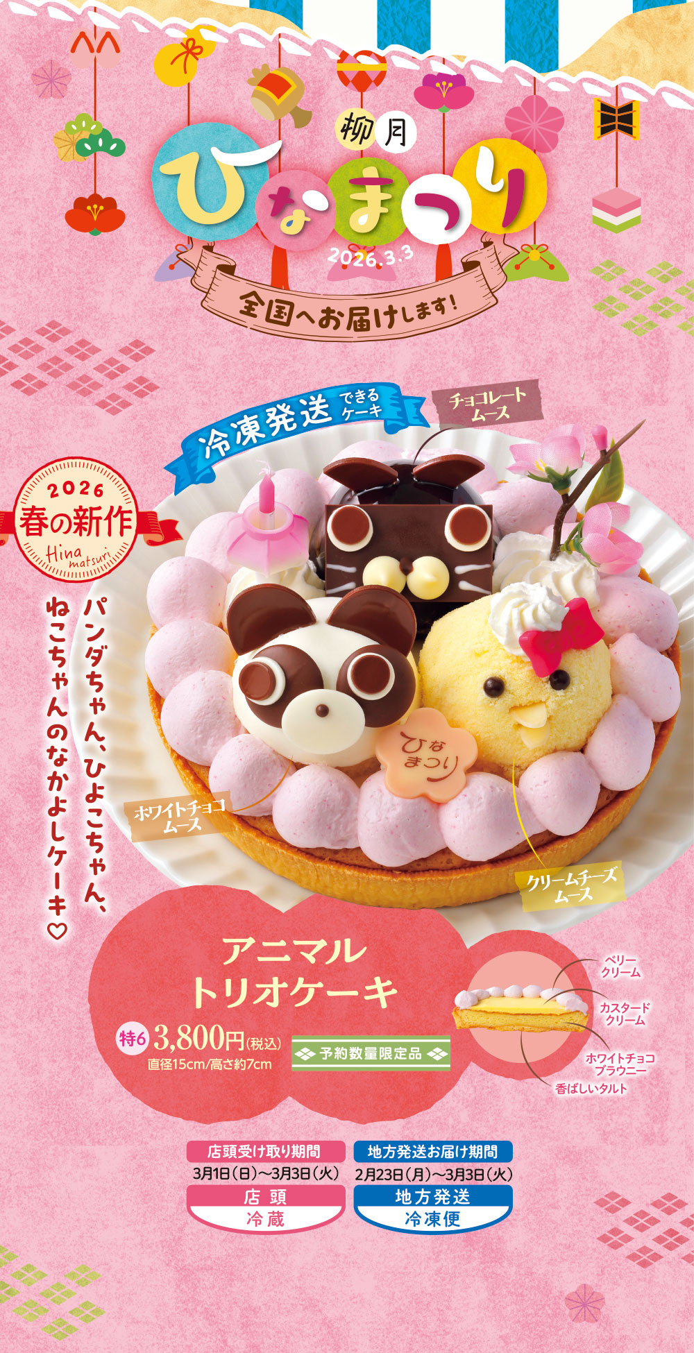 アニマルトリオケーキ