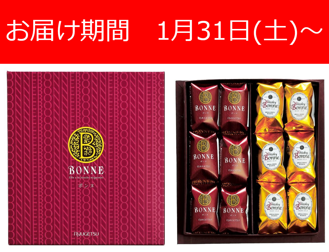 ボンヌ　40個　チョコレートケーキ　洋酒 20251218bonnu&uisukibonuobi.jpg